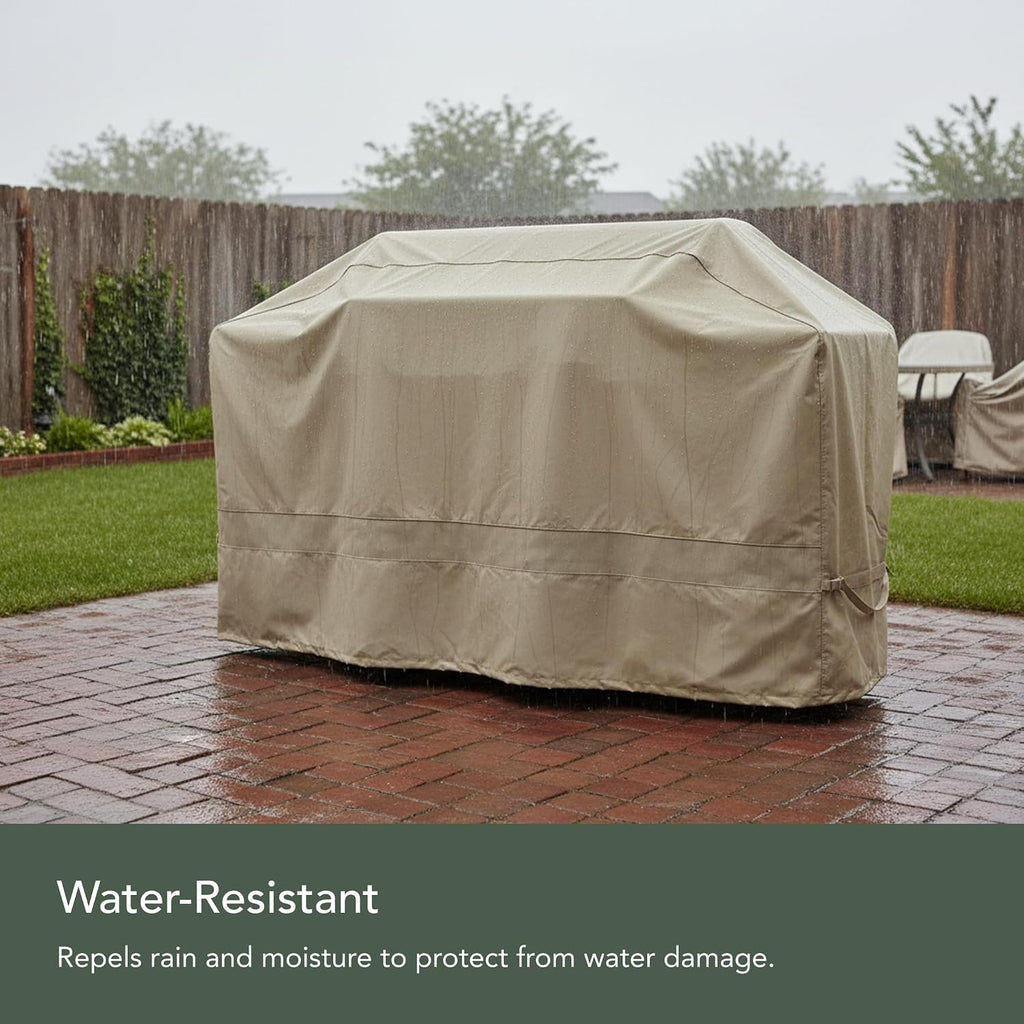 Covermates Elite Island Grill Cover - Weather-Resistant BBQ Grill Protection, Heavy-Duty Outdoor Cover with Mesh Vents for Year-Round All-Weather Durability, 98 Inch, Khaki