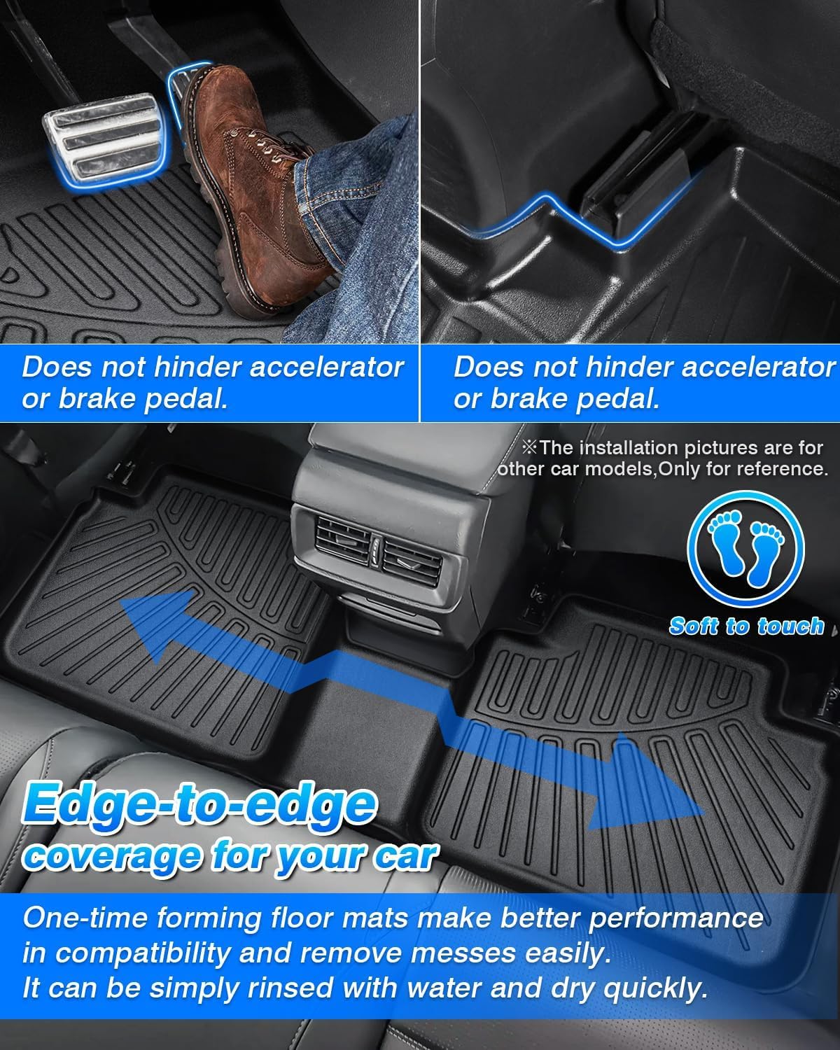 Cartist Floor Mats and Cargo Liner Fit for 2018-2024 Ford Expedition 7 Seats with 2nd Bucket Seats (Not for MAX Or L) All Weather Floor Mat Expedition Accessories Heavy Duty Carpet Protection