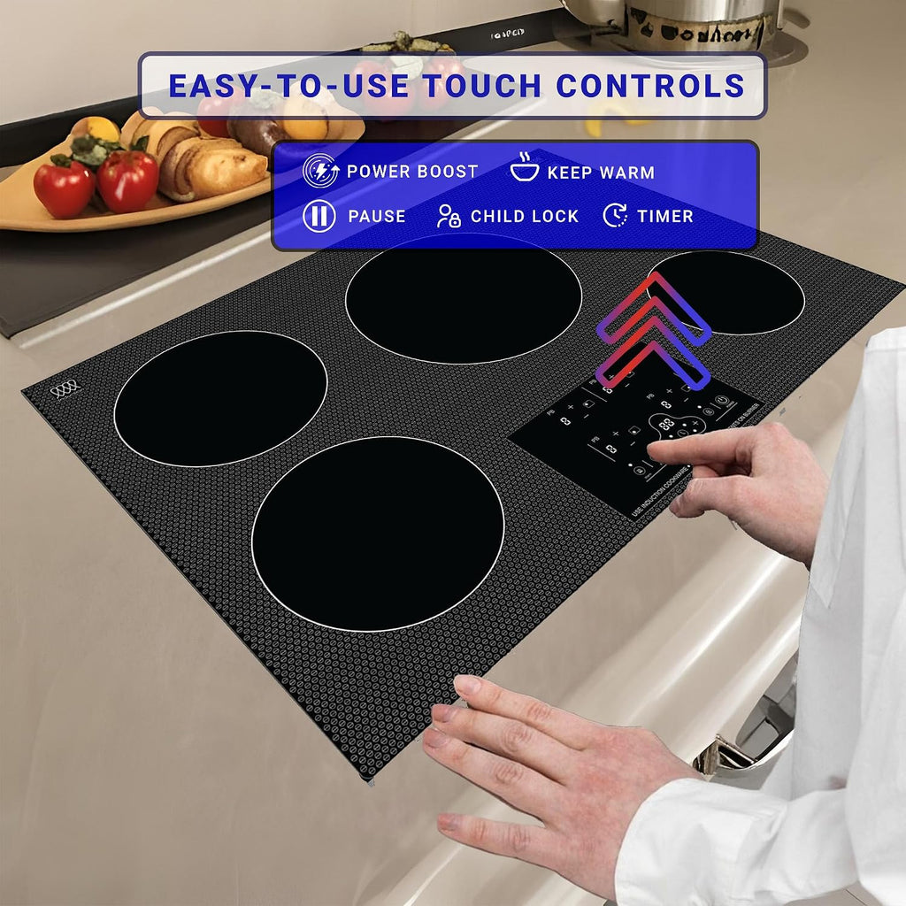 Equator 30' Built-In 4 Burner Induction Cooktop POWER BOOST Keep Warm 240V/7400W