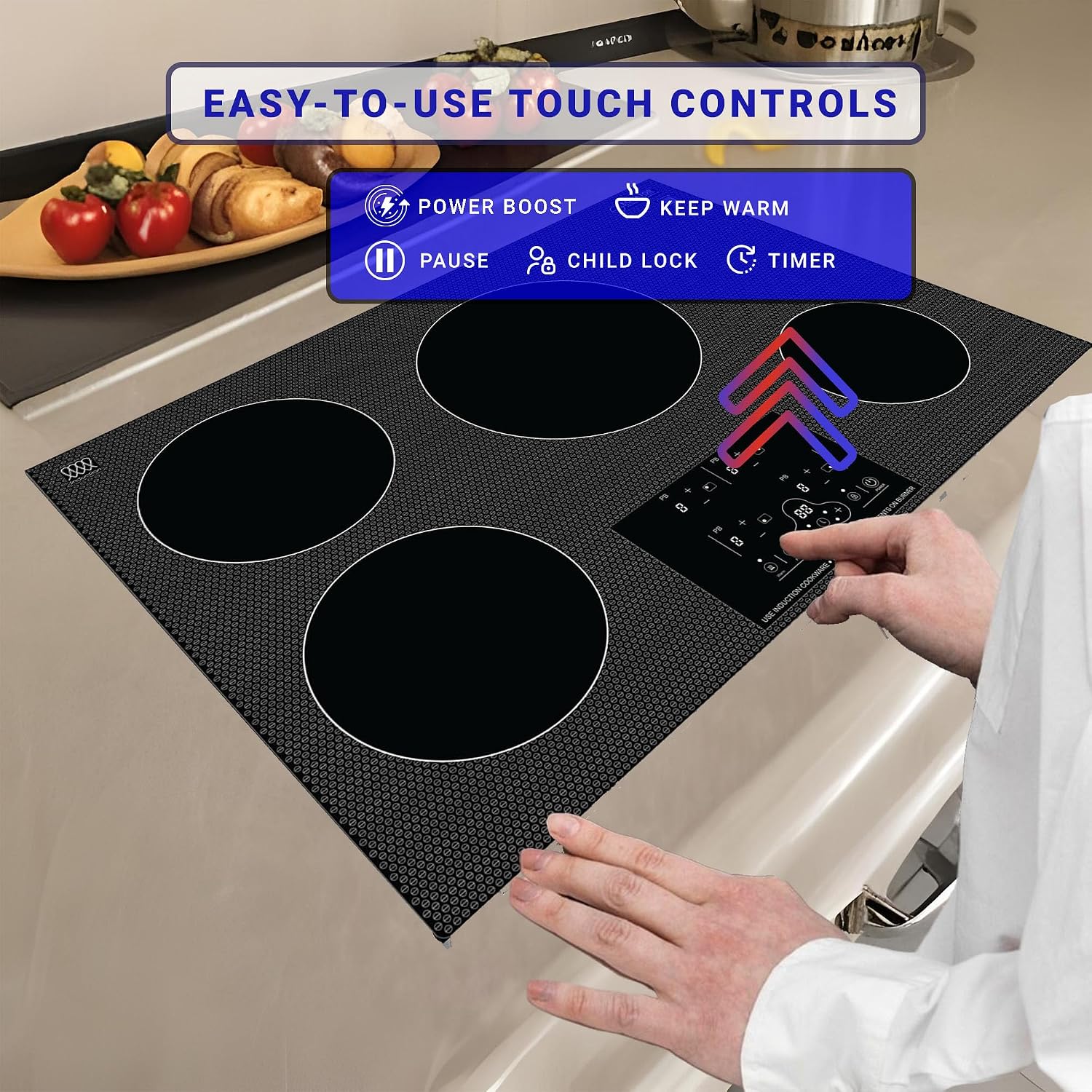 Equator 30' Built-In 4 Burner Induction Cooktop POWER BOOST Keep Warm 240V/7400W