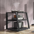 2/3/ 4 Tier Stereo Cabinet Furniture with Non-Slip Feet, Adjustable Corner TV Stand/Audio Video Equipment Rack, Waterproof Electronics Equipment Shelf(Color:Black,Size:3Tiers)