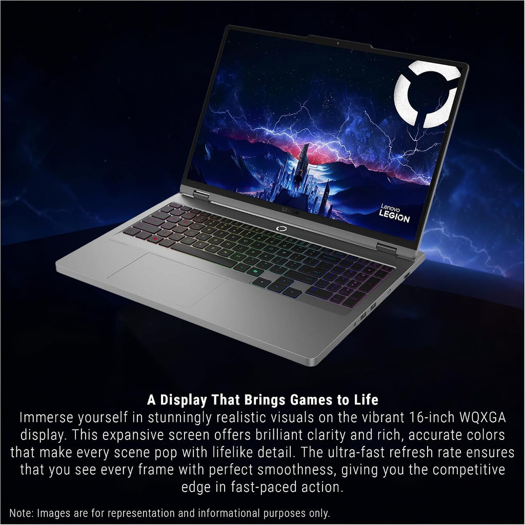 Lenovo Legion 5i Gaming Laptop, Intel Ultra 9-275HX, 32 GB DDR5 RAM, 1 TB PCIe SSD, 16' WQXGA (2560x1600) Display, Nvidia G-Force RTX 5060, 24-Zone RGB Backlit Keyboard, W11 Home, Gray