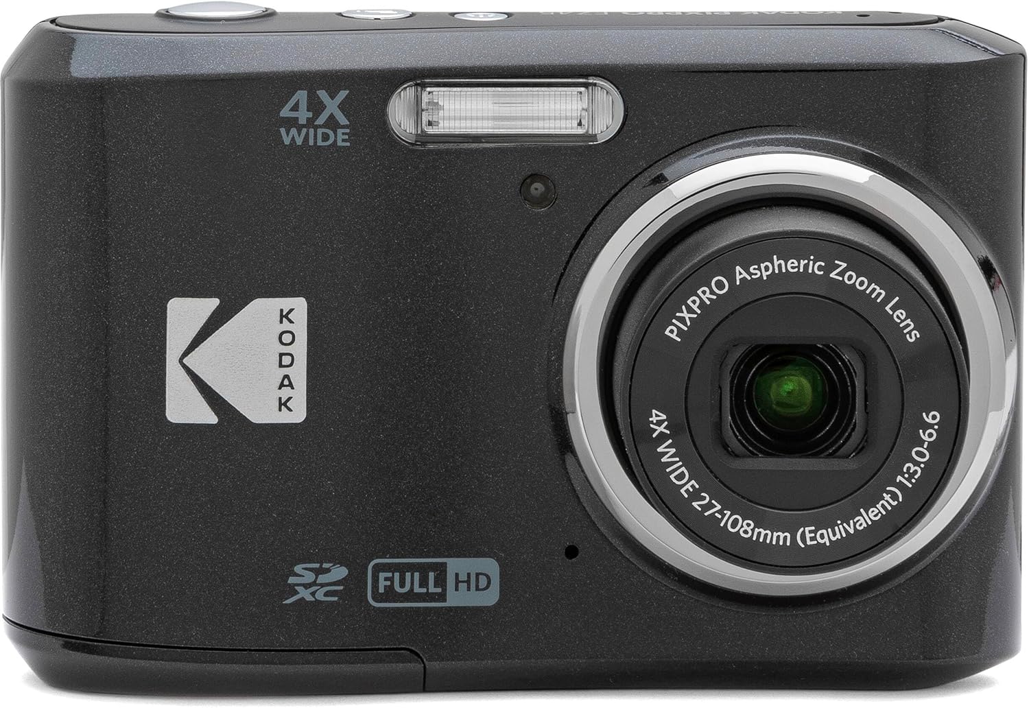Kodak PIXPRO FZ45 16MP Digital Camera 4X Optical Zoom 27mm Wide Angle 1080P Full HD Video 2.7' LCD Camera (Black) + 64GB Card and Reader + Memory Wallet