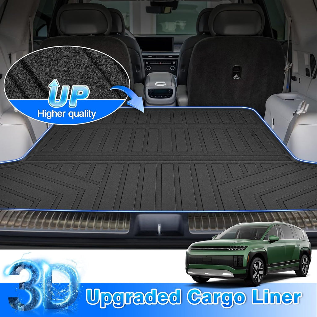 Ioniq 9 Floor Mats - Car Mats for Hyundai Ioniq 9 6 Seats 2025, All Weather Floor Mats and Cargo Liner for Ioniq 9 Accessories, Heavy Duty Rubber Mats, Car Accessories
