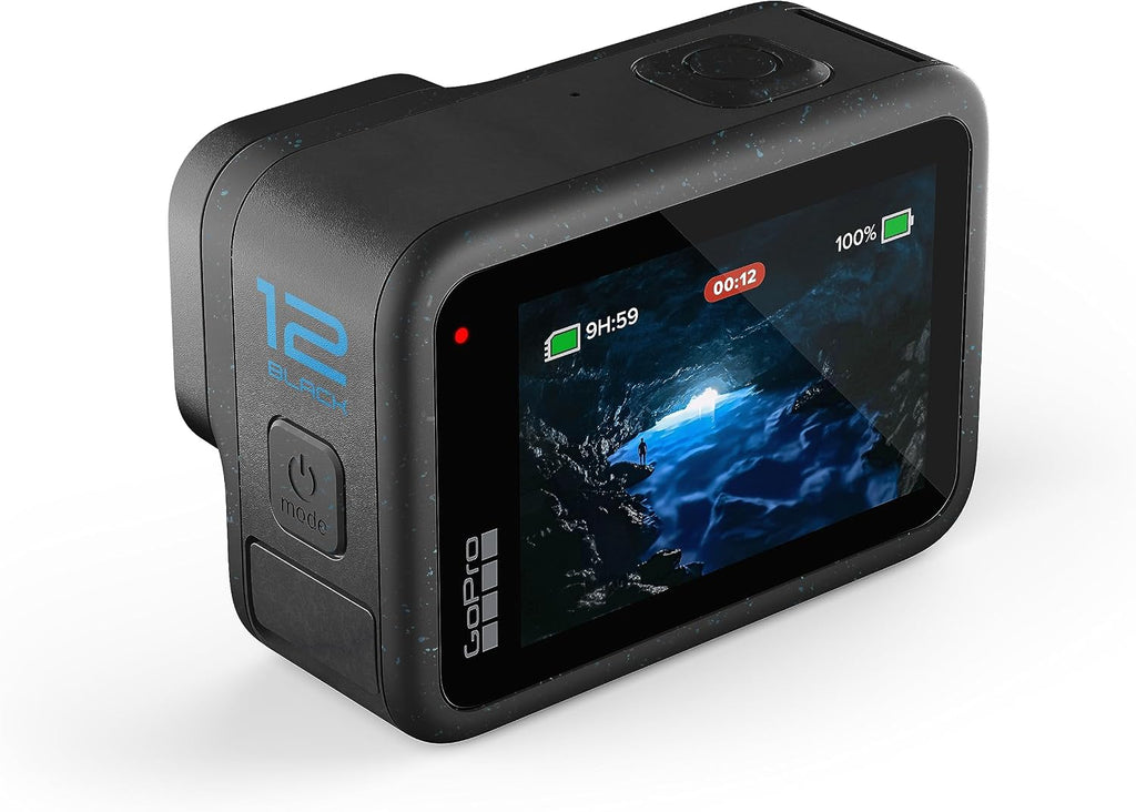 GoPro HERO12 Black - Waterproof Action Camera with 5.3K60 Ultra HD Video, 27MP Photos, HDR, 1/1.9' Image Sensor, Live Streaming, Webcam, Stabilization