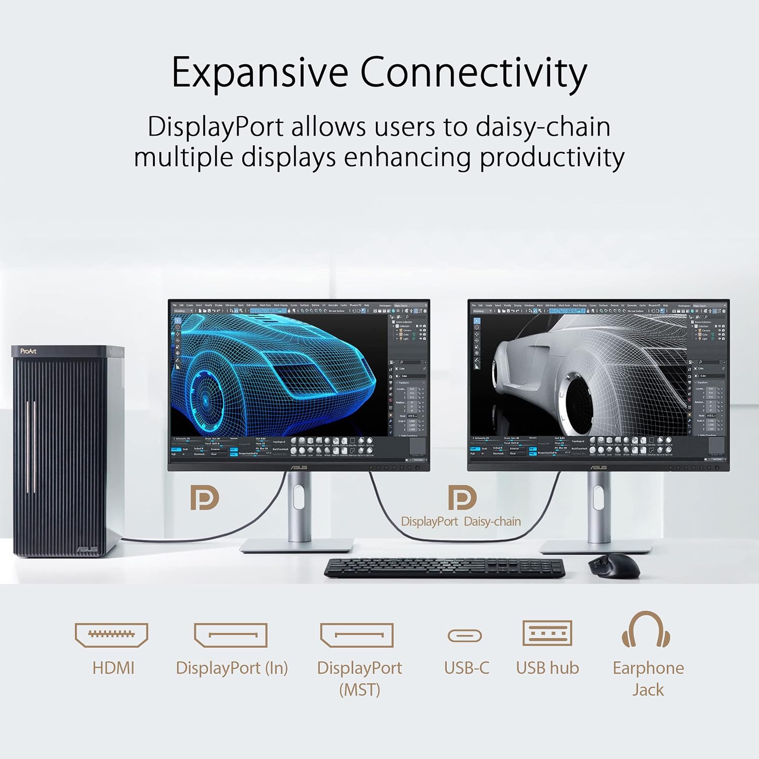 ASUS ProArt 24' (24.1' viewable) 16:10 HDR Professional Monitor (PA248CRV) - IPS, (1920 x 1200), 97% DCI-P3, ΔE < 2, Calman Verified, USB-C PD 96W, DisplayPort, Daisy-Chain, Ergonomic, 3yr Warranty