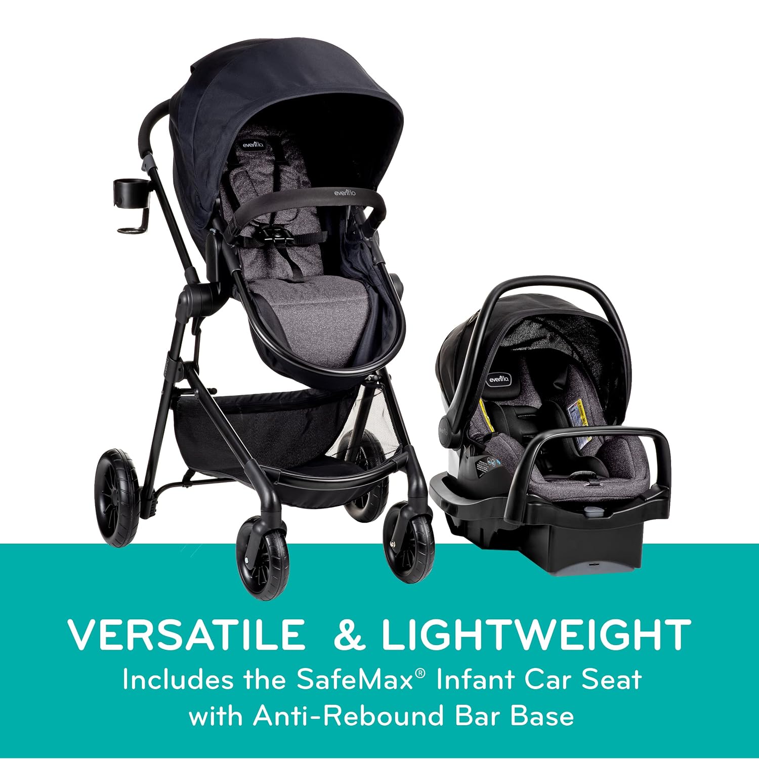 Evenflo Pivot Modular Travel System with SafeMax Car Seat