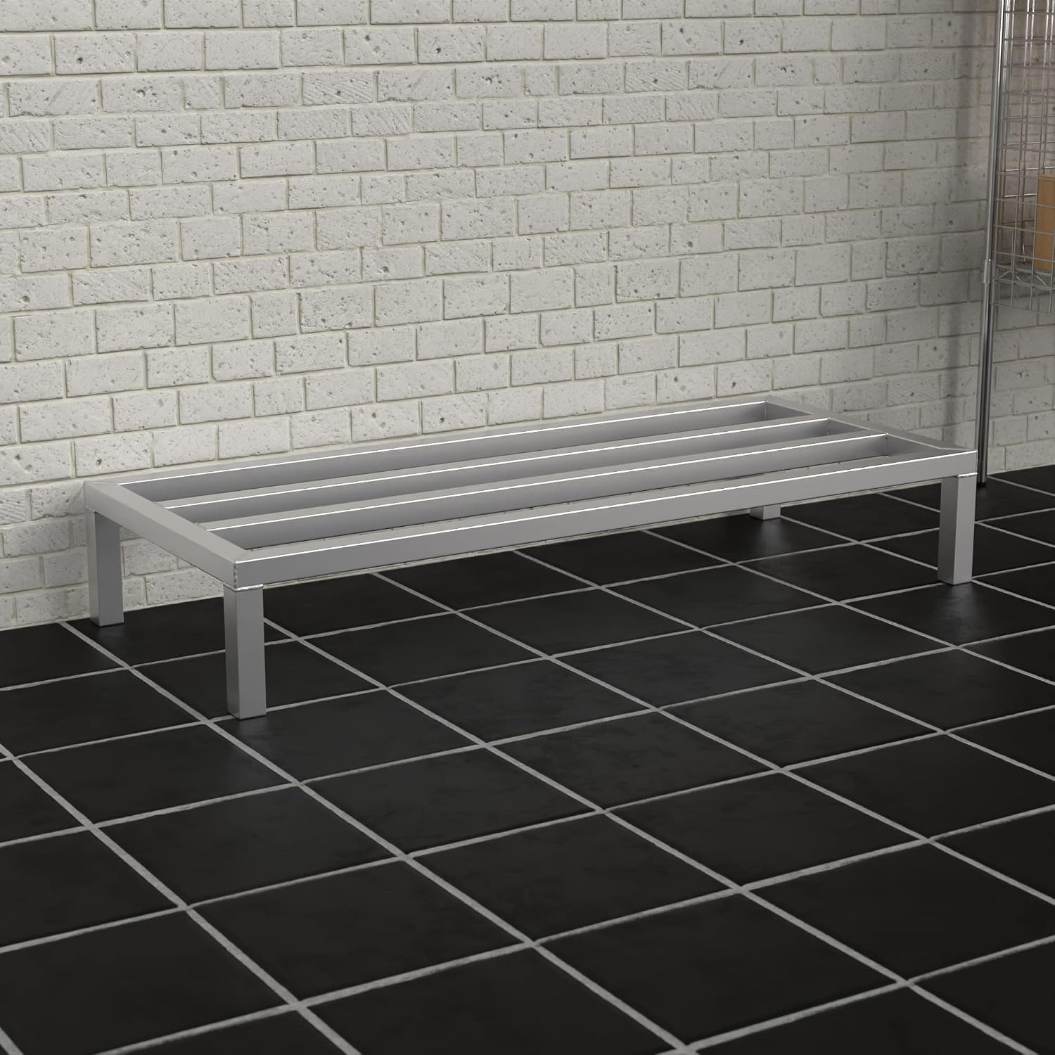 48'' x 20'' x 8'' Aluminum Welded NSF Certified Dunnage Rack - 1685 lb. Capacity, for Restaurant, Storage, Warehouse, Garage