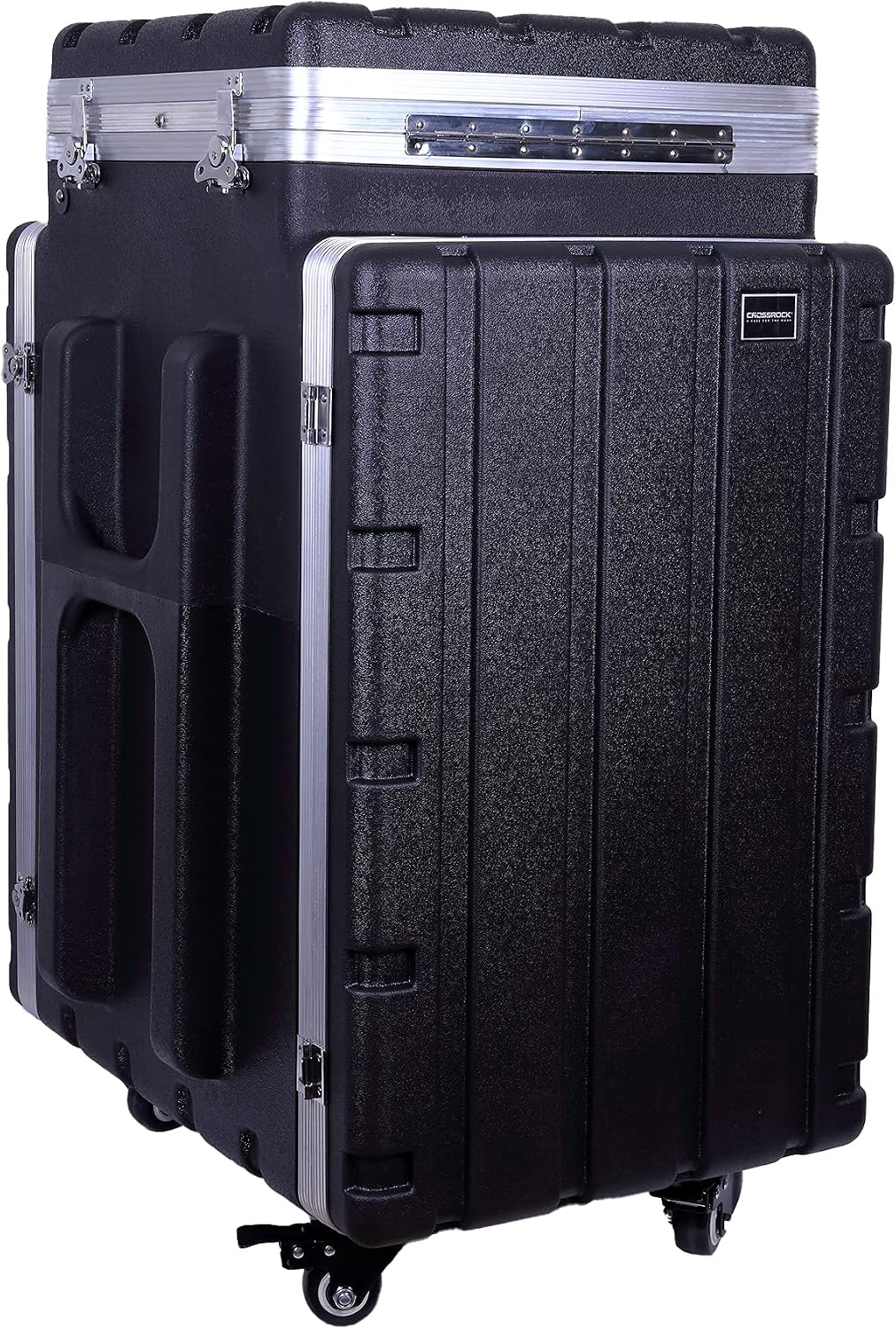Crossrock Console case with wheels for 10U adjusted rack rail on top,16U front & rear(CRC16MAX/W), Console-10U/16U