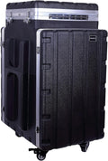 Crossrock Console case with wheels for 10U adjusted rack rail on top,16U front & rear(CRC16MAX/W), Console-10U/16U