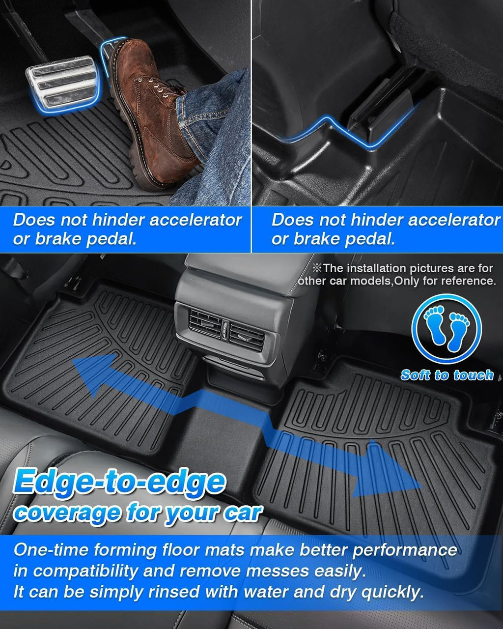 Cartist Floor Mats and Cargo Liner Fit for Hyundai Tucson 2022 2023 2024 2025 2026 (Not for PHEV & Hybrid) All Weather Floor Mat Tucson Accessories Heavy Duty Carpet Protection