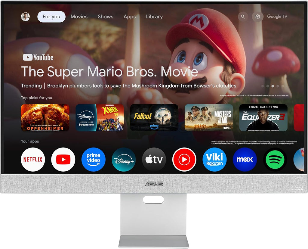 ASUS ZenScreen 31.5' 4K USB-C Smart Monitor (MS32UC) - UHD (3840 x 2160) IPS, 98% DCI-P3, GoogleTV, Harman Kardon Speakers, USB-C (90W PD), Wireless Display, Netflix and YouTube, 3 yr Warranty
