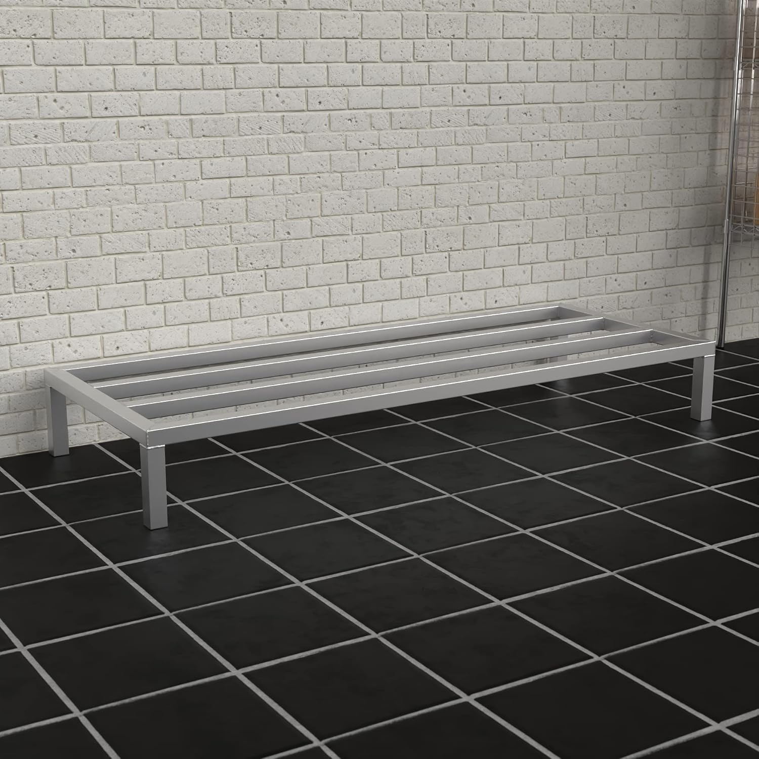 60'' x 24'' x 8'' Aluminum Welded NSF Certified Dunnage Rack - 1850 lb. Capacity, for Restaurant, Storage, Warehouse, Garage