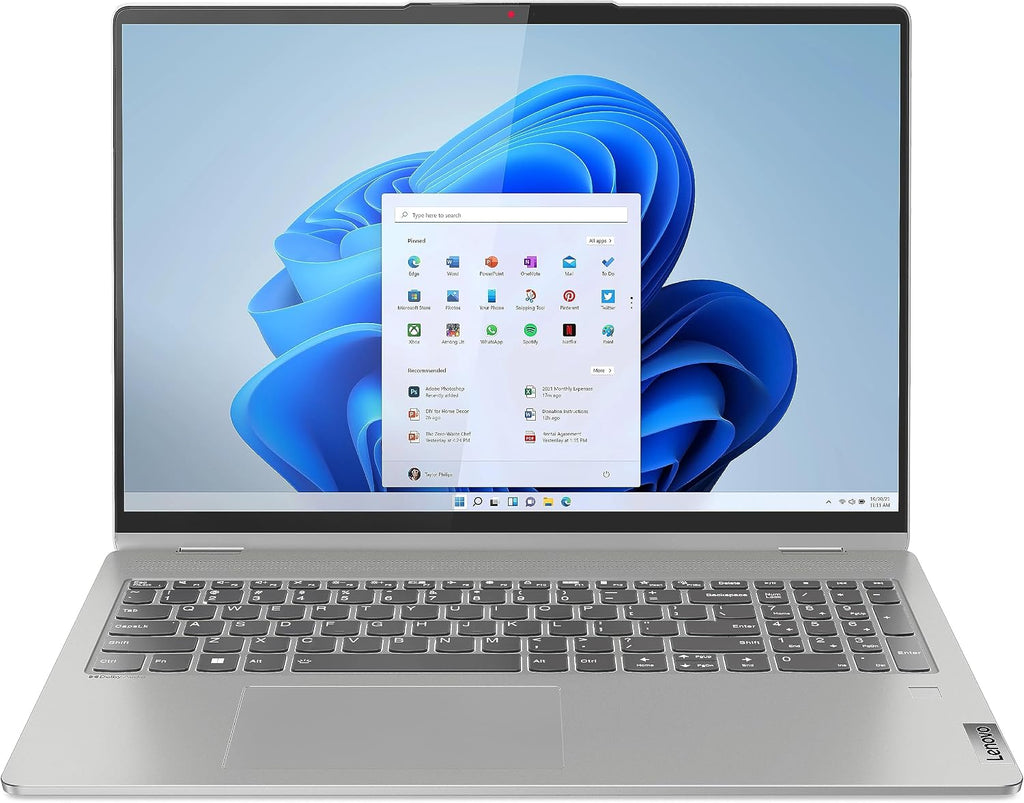 Lenovo Flex 5 2-in-1 16in WUXGA 2-in-1 Touchscreen Laptop AMD Ryzen 7 Octa-core (8 Core) up to 4.3 GHz 16GB DDR4 512GB SSD WiFi + BT Backlit Keyboard HDMI W11 (Flex5 - Renewed)