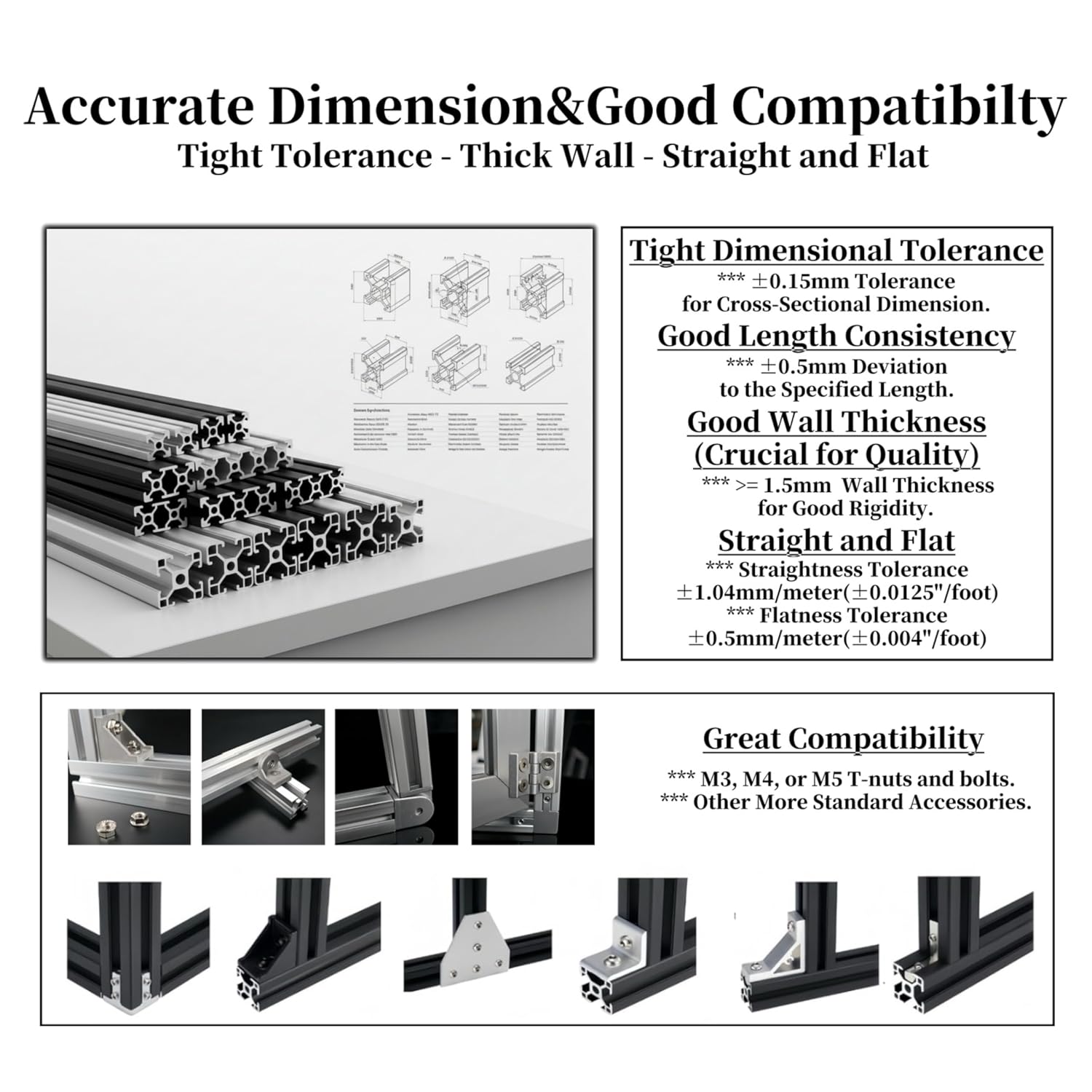 4pcs 4040 V Slot Aluminum Extrusion Profile 1500mm 59inch European Standard Anodized Extruded Linear Rail Guide Frame for DIY Workbenche Furniture Fitness Equipment Machinery Shelf Silver BELLA BAYS