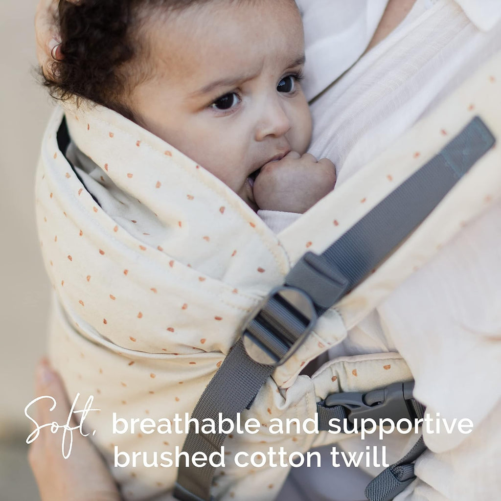 Boba X Baby Carrier - Newborn to Toddler Adjustable, 2-in-1 Convertible Front and Backpack Carrier 7 to 45 lbs, Ergonomic Baby Carrier with Crossable Straps (Ecru Hemisphere)