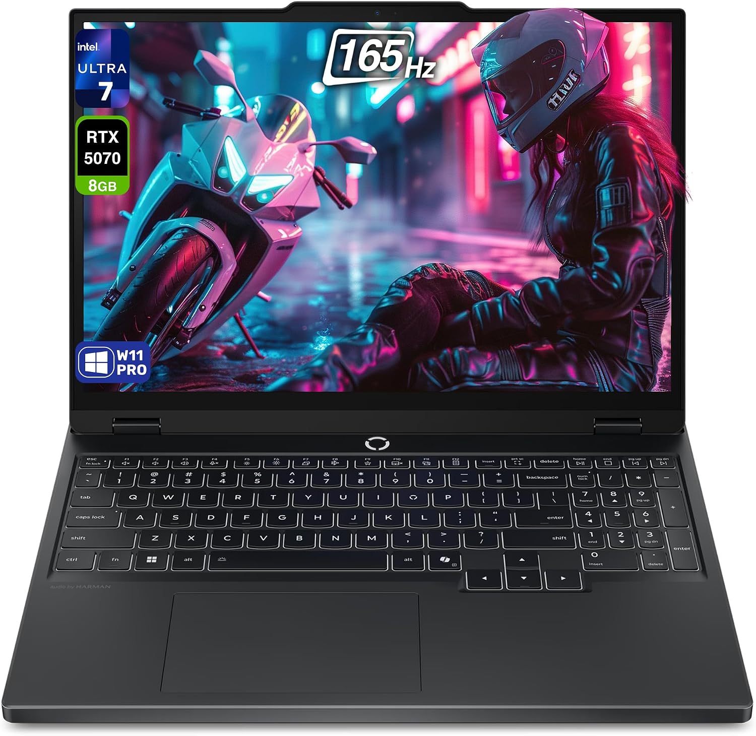 Lenovo Legion 5i Gen 10 Gaming Laptop, Intel Ultra 7-255HX, 32 GB DDR5 RAM, 1 TB PCIe SSD, 15.1' WQXGA (2560x1600) Display, Nvidia G-Force RTX 5070, 24-Zone RGB Keyboard, W11 Pro, Eclipse Black