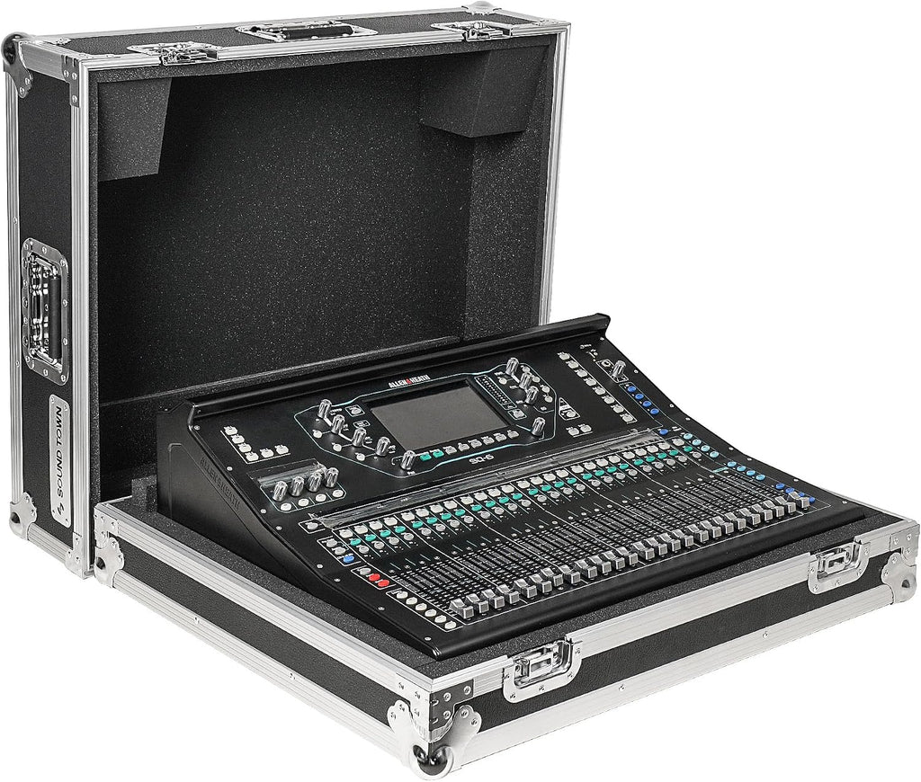 Sound Town ATA Plywood Mixer Case with Interior Foam Protection, for Allen & Heath SQ6 Digital Mixer (STRC-SQ6)