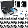 EXMAX Wireless Audio Voice Transmission System ATG-100T 195MHz Interpretation Devices for Tour Guide Teacher Presenter Interpreter(2 Transmitters & 25 Receivers + Aluminium Alloy Charge Case)