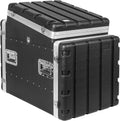Sound Town Lightweight and Compact 10U ATA ABS Rack Case, with Slant Mixer Top, 24.5' Depth, 12U Top and 10U Side Spaces (STMR-A12X10U)