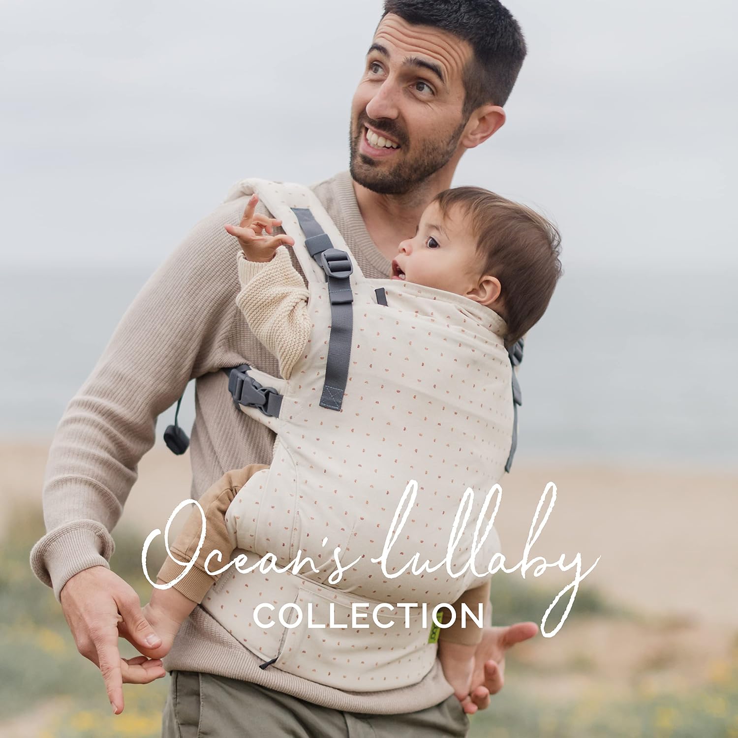 Boba X Baby Carrier - Newborn to Toddler Adjustable, 2-in-1 Convertible Front and Backpack Carrier 7 to 45 lbs, Ergonomic Baby Carrier with Crossable Straps (Ecru Hemisphere)