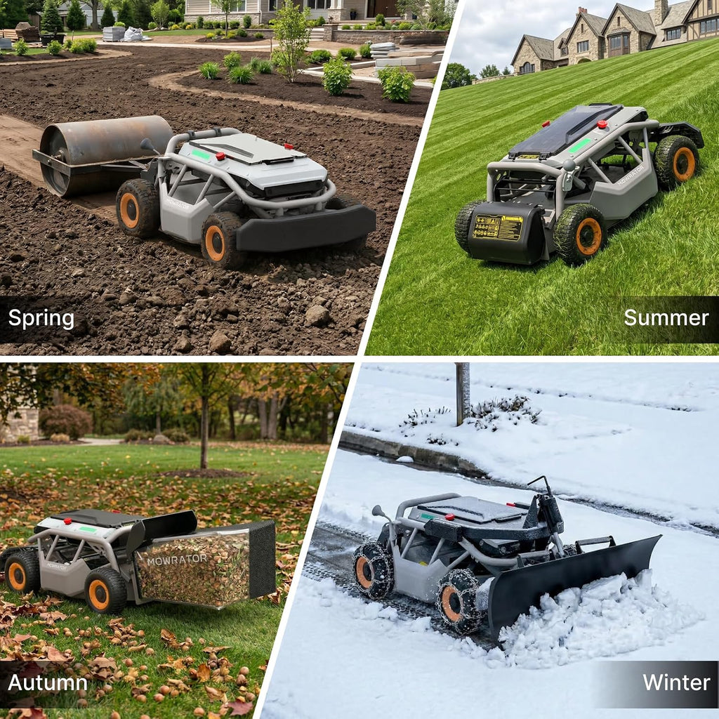 Mowrator S1 4WD 18Ah Remote Control Lawn Mower, All-Season Yard Care, 75% (37°) Slope Climbing, 21' Cutting Width, 1.5–4.3' Adjustable Cutting Height, Up to 1.12 Acres