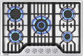 30 Inch Gas Cooktop, 5 Burner Dual Fuel Built-in Stove Top, Stainless Steel Propane/Natural Gas Cooktop with Thermocouple Protection, NG/LPG Convertible for Safe & Efficient Cooking