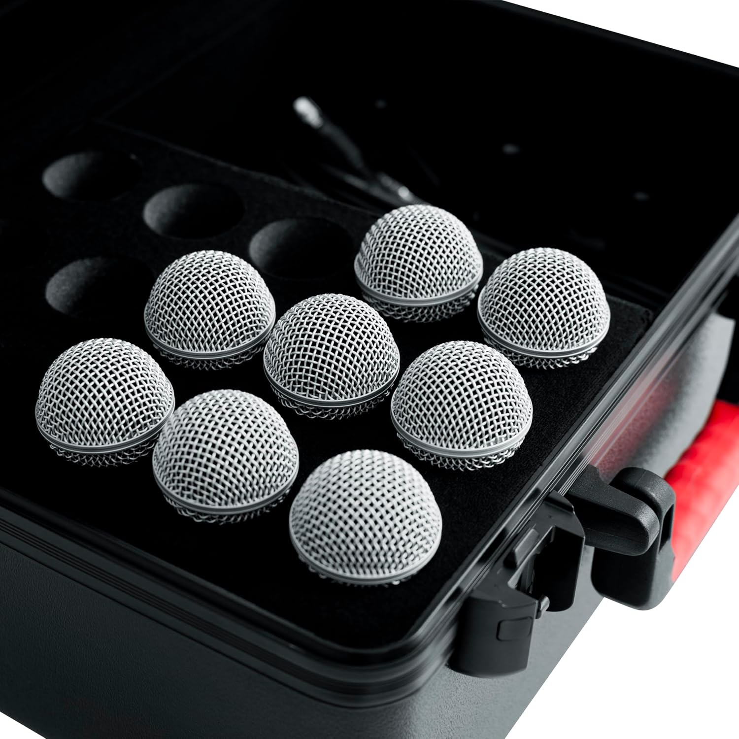 Gator Cases Molded Flight Case to Hold Up to (15) Wired Microphones with TSA Approved Locking Latch and Cable Storage; (GTSA-MIC15)