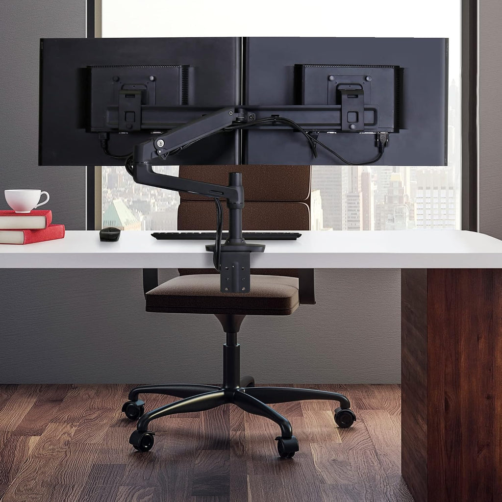 Ergotron – LX Dual Direct Monitor Arm, VESA Desk Mount – for 2 Monitors Up to 25 Inches, 2 to 11 lbs Each – Matte Black