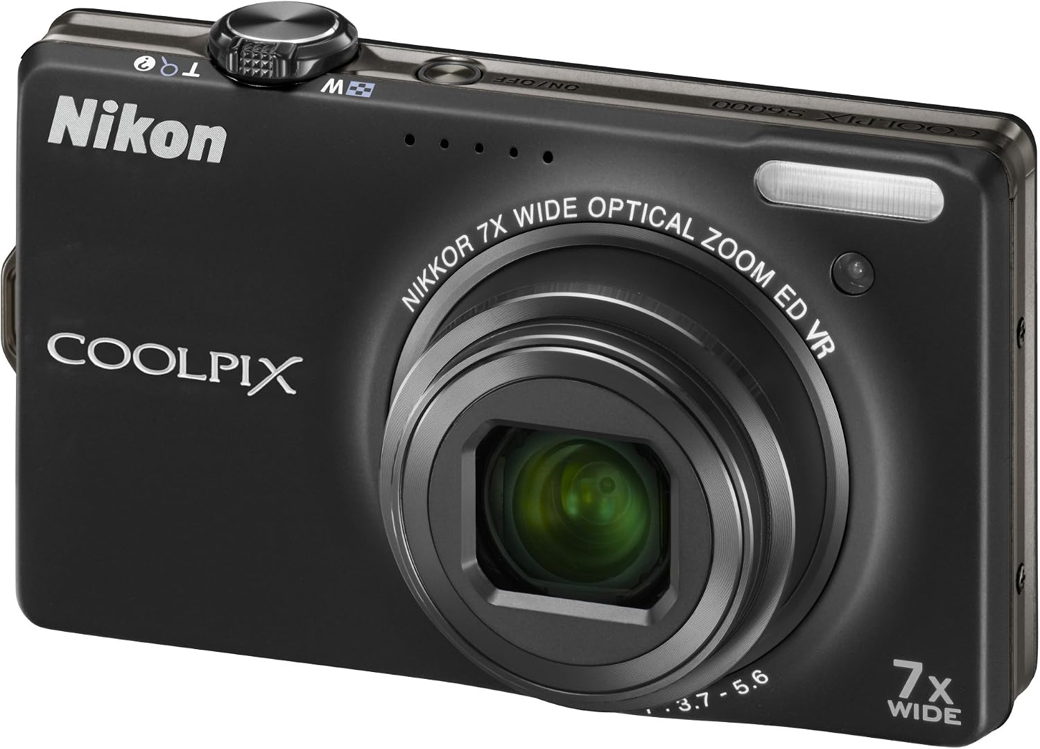 Nikon Coolpix S6000 14 MP Digital Camera with 7x Optical Vibration Reduction (VR) Zoom and 2.7-Inch LCD (Black)