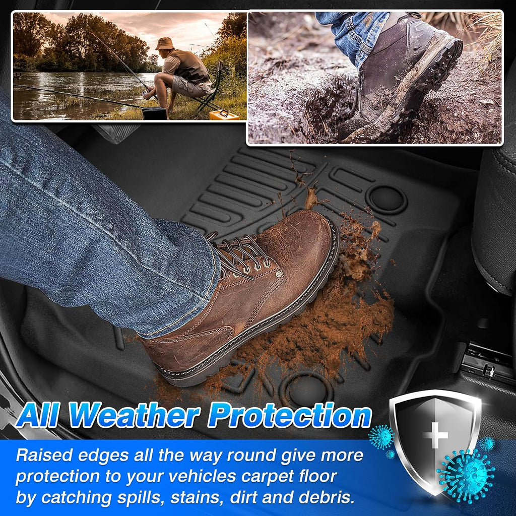 Escalade IQ Floor Mats - Car Mats for Cadillac Escalade IQ 2025 2026, All Weather Floor Mat for Escalade IQ Accessories, Heavy Duty Rubber Mats, Car Accessories