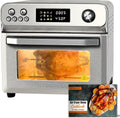 HYSapientia® 26QT Stainless Steel Air Fryer Oven, Large Capacity 10-in-1 with Rotisserie, Full Accessory Set, 1800W