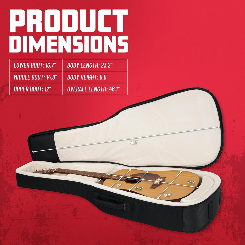 Gator Cases Pro-Go Series Ultimate Guitar Gig Bag, Fits Acoustic Guitars (G-PG ACOUSTIC)