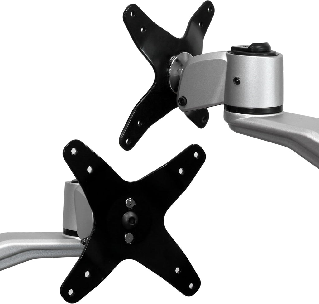 StarTech.com Desk Mount Dual Monitor Arm - Articulating - Supports VESA Monitors 12'' to 30' (19.8lb/9kg) - Adjustable - Grommet/Desk Mount - Premium - Silver, TAA (ARMDUAL30)