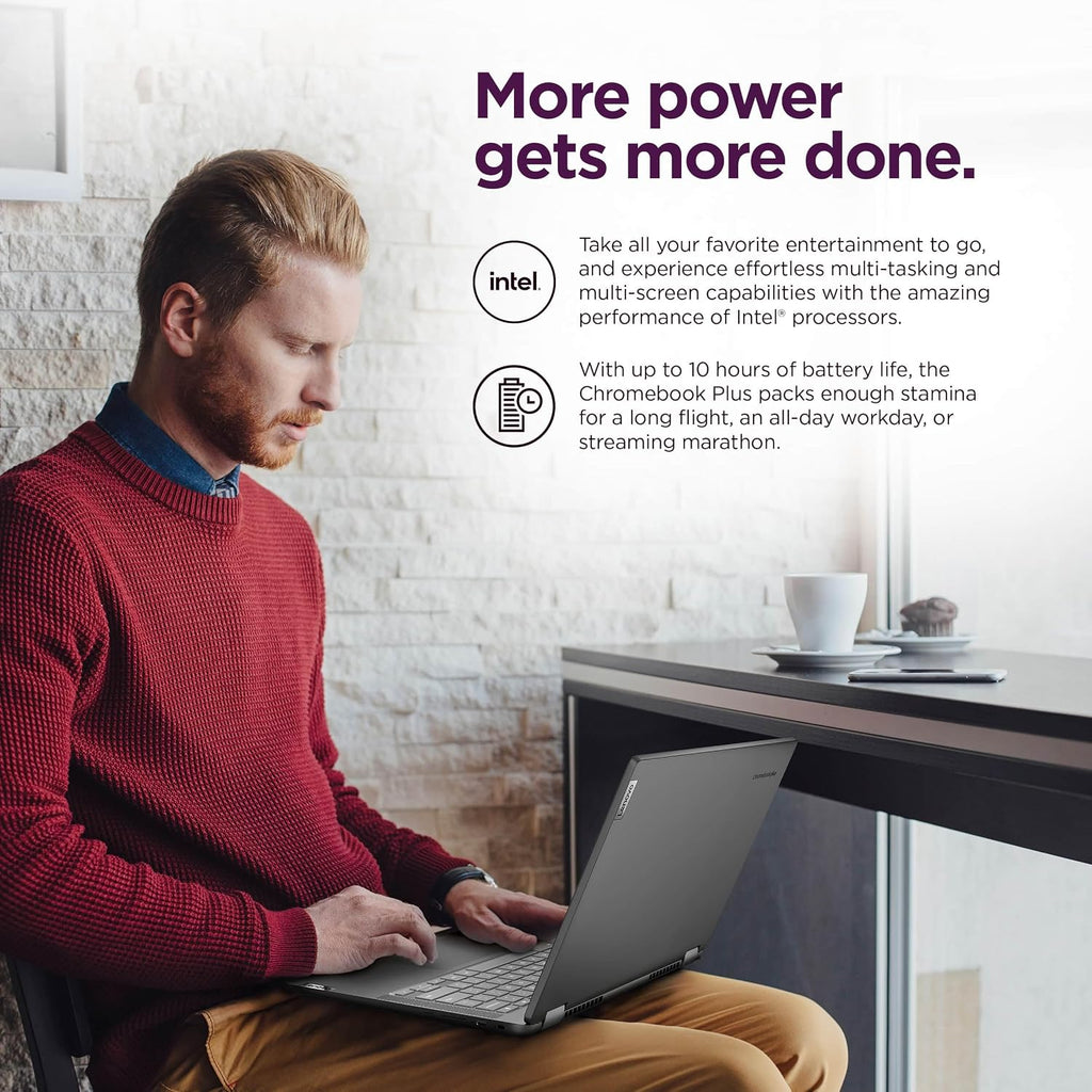 Lenovo IdeaPad Flex 5i Chromebook Plus 2-in-1 Laptop (14' FHD+ Touchscreen, Intel 10-Core i5-1334U, 8GB RAM, 512GB Storage(256GB SSD+256GB SD)) Business, Students, Home, Webcam, Backlit KB, Chrome OS