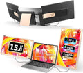 S6 Laptop Screen Extender Monitor Portable, 15.6'' Dual Screen Monitors for Laptop Plug and Play, FHD 1080P IPS Multi Triple Monitor for 13''-17'' Laptops Compatible with Mac/Wins/Android/Dex