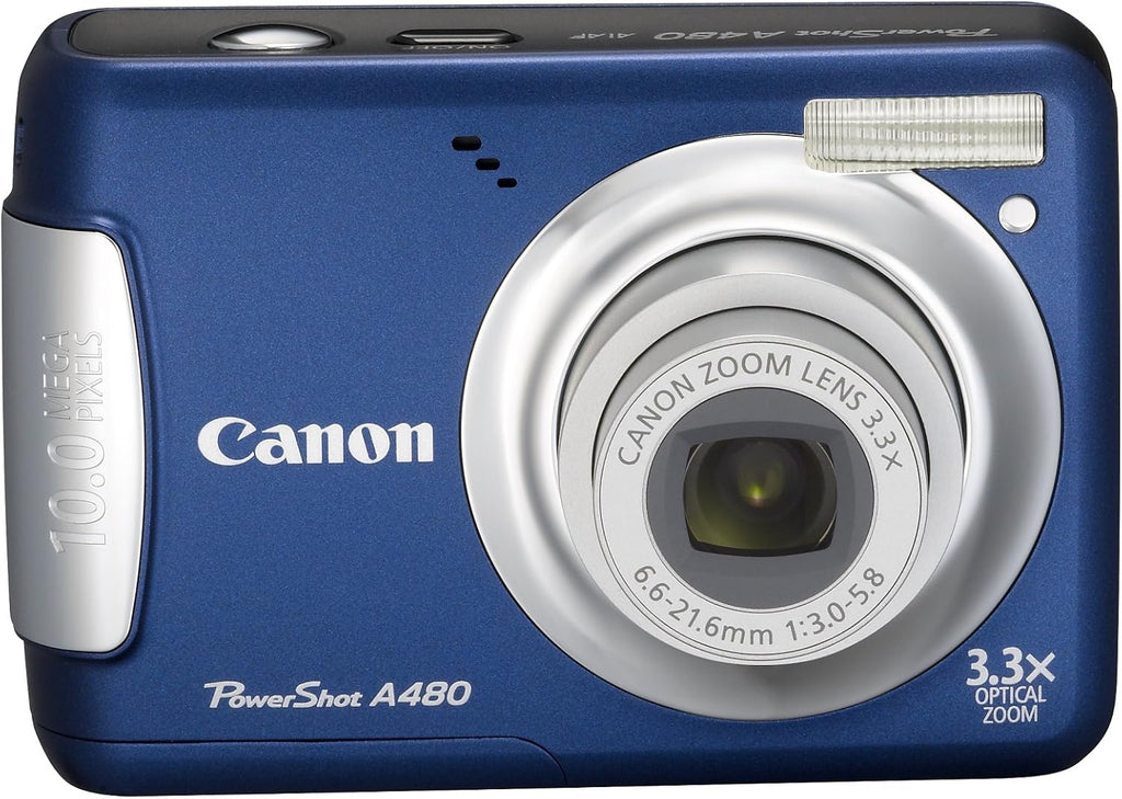 Canon PowerShot A480 10 MP Digital Camera with 3.3x Optical Zoom and 2.5-inch LCD (Blue)