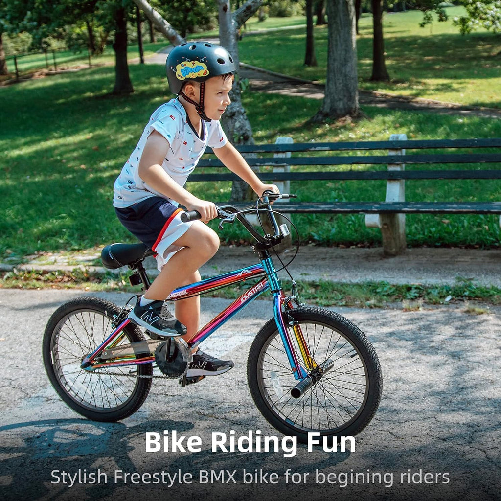 JOYSTAR 20 Inch Kids BMX Bike for Boys and Girls Age 7-12 | Freestyle Bicycle for Beginner Level Riders with Dual Hand Brakes & 2 Pegs | 20' Kids Bike
