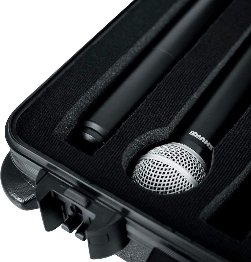 Gator TSA Series Case for 6 Wireless Microphones - w/Battery Storage