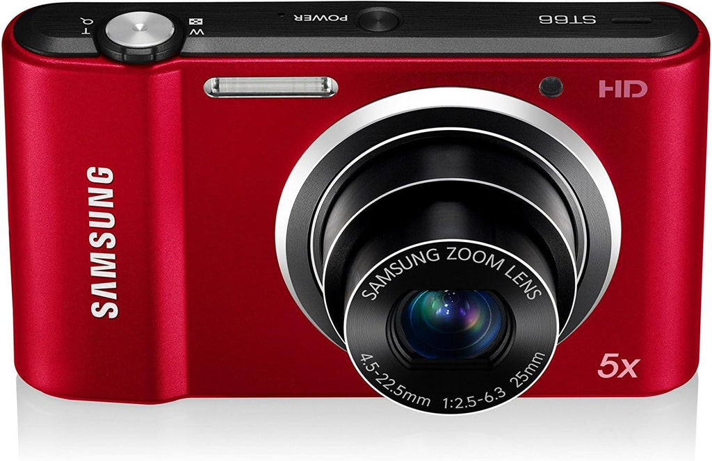 Samsung ST66 16 MP Compact Digital Camera - Red (EC-ST66ZZBPRUS)