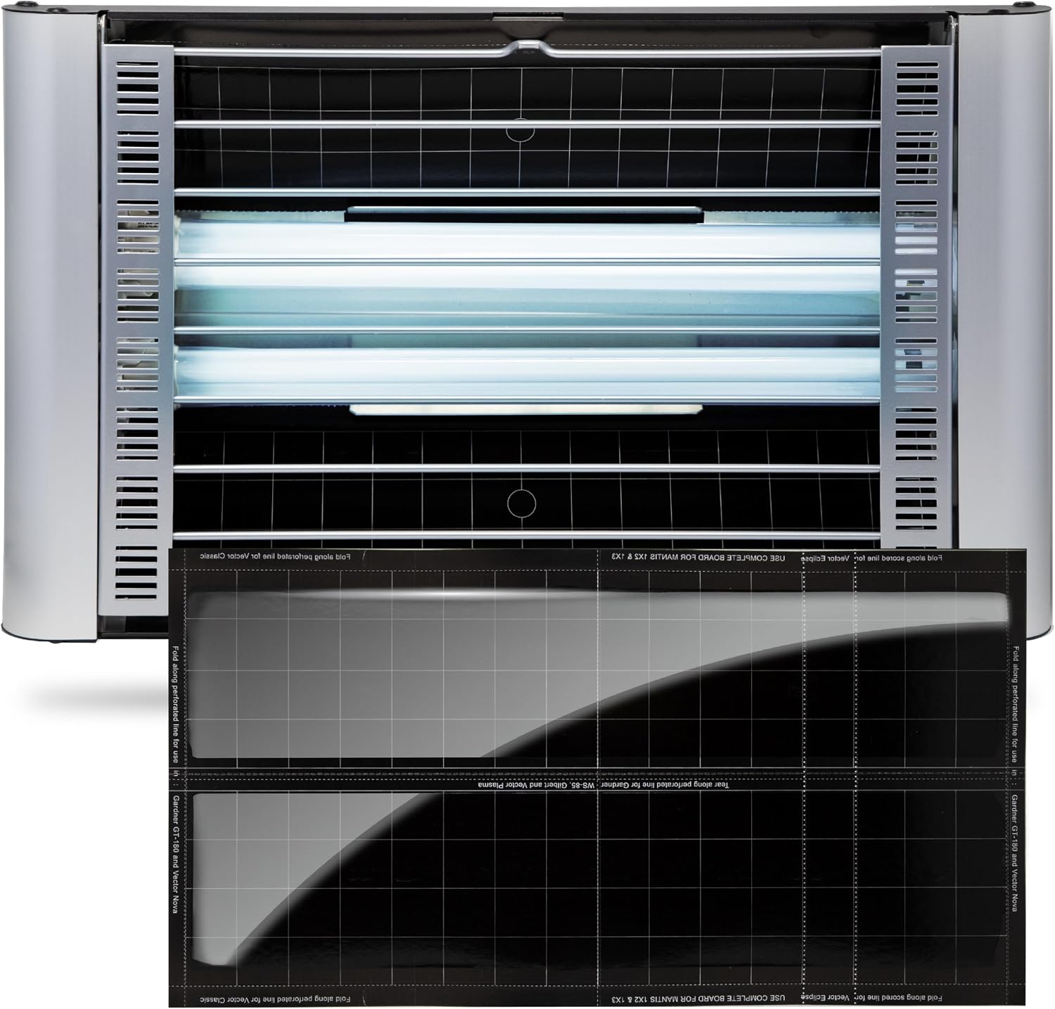Catchmaster Vector Plasma Grilled UV Light Fly Trap Silver, Indoor Gnat Traps for House, Shatterproof Bulbs, UV Lamp Insect Killer, Bug Catcher for Commercial Kitchen, Warehouse & Restaurant