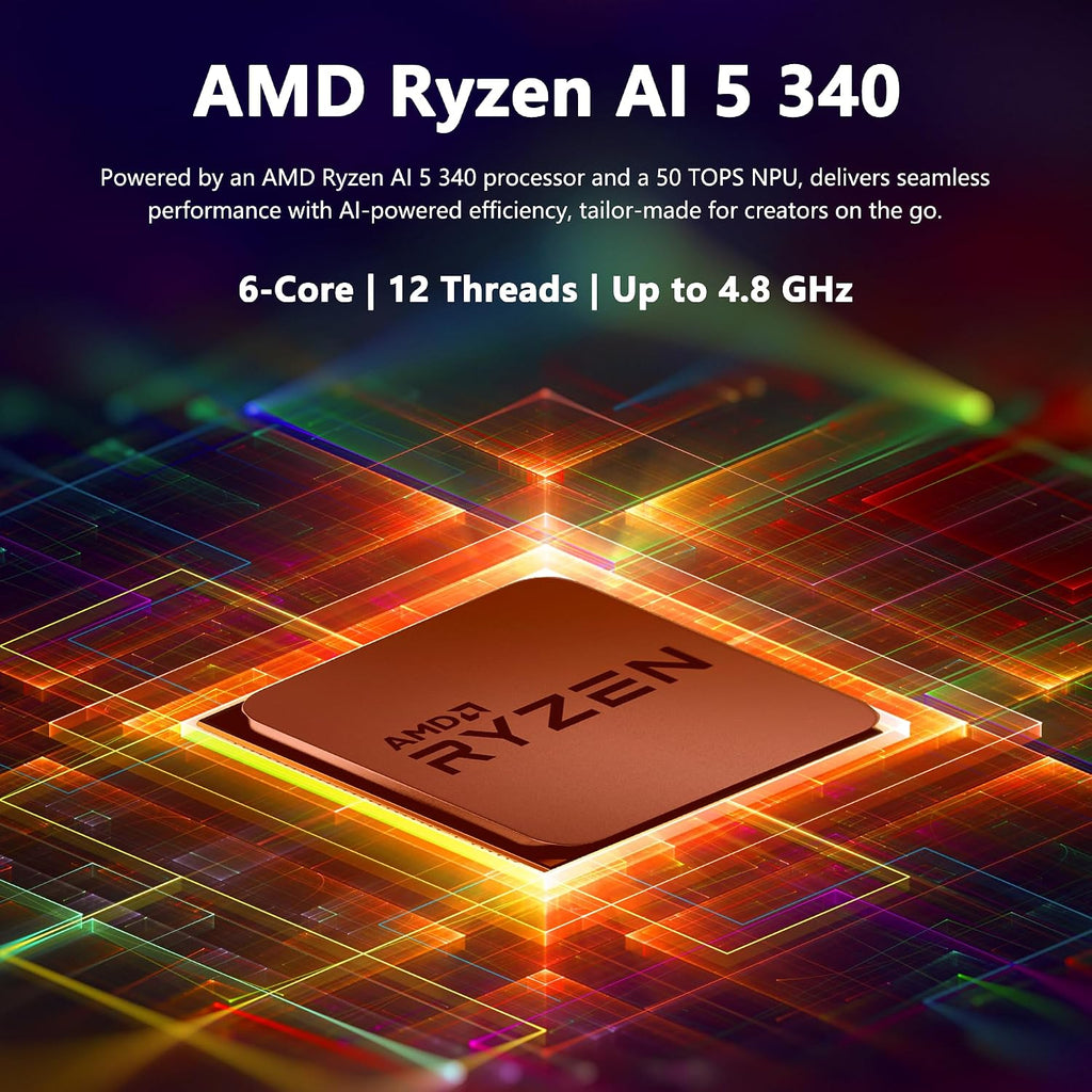 Lenovo Yoga 7 2-in-1 AI PC Laptop | 16' WUXGA IPS Touch | AMD Ryzen AI 5 340 (Up to 50 Tops) | 16GB DDR5 2TB SSD | for Creator Business Professional Wi-Fi 7 Stylus Win11 Pro w/DLCA Accessory