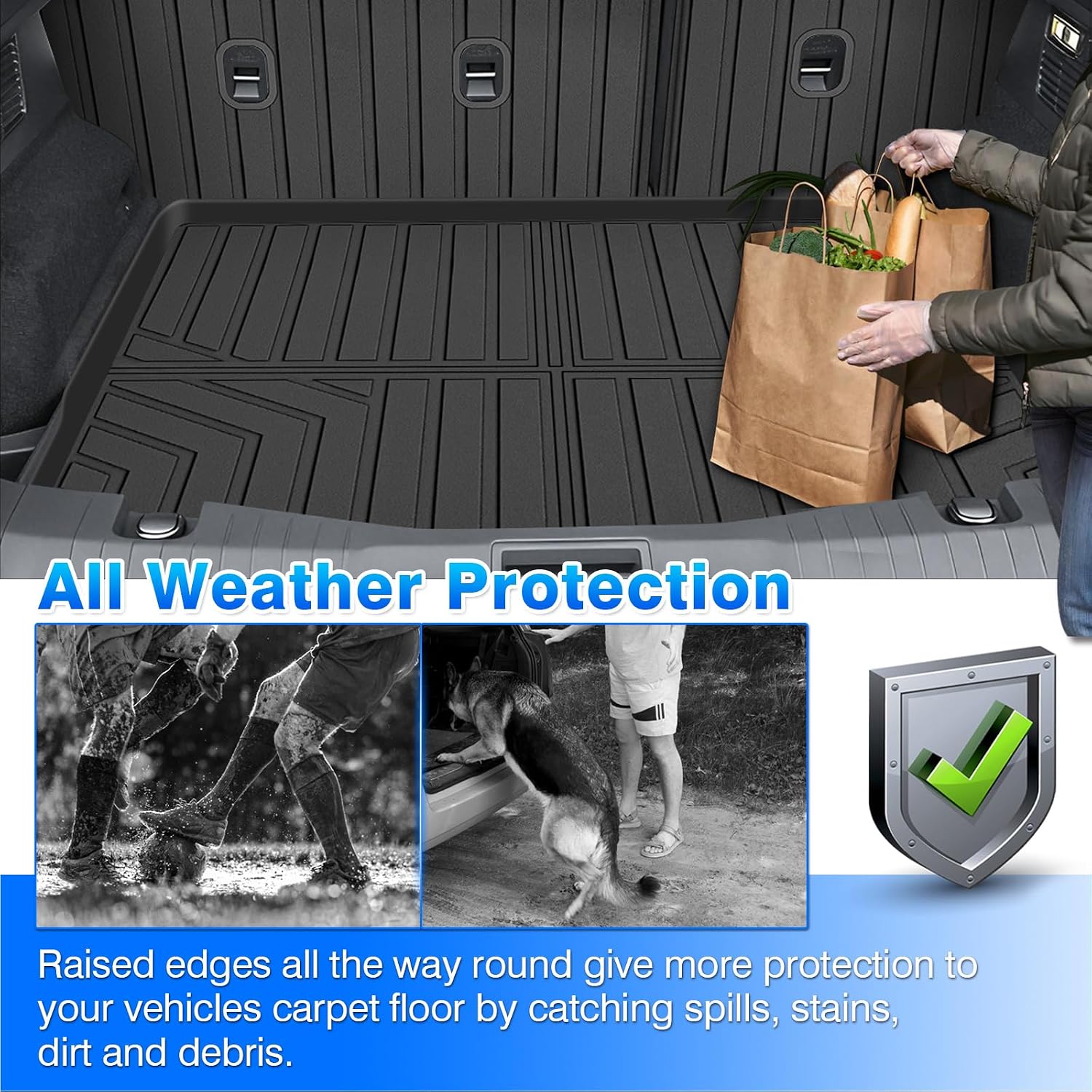 Cartist Car Mats for Ford Mustang Mach E 2021-2026, All Weather Floor Mats and Cargo Liner for Mustang Mach E Accessories, Heavy Duty Rubber Mats, Car Accessories