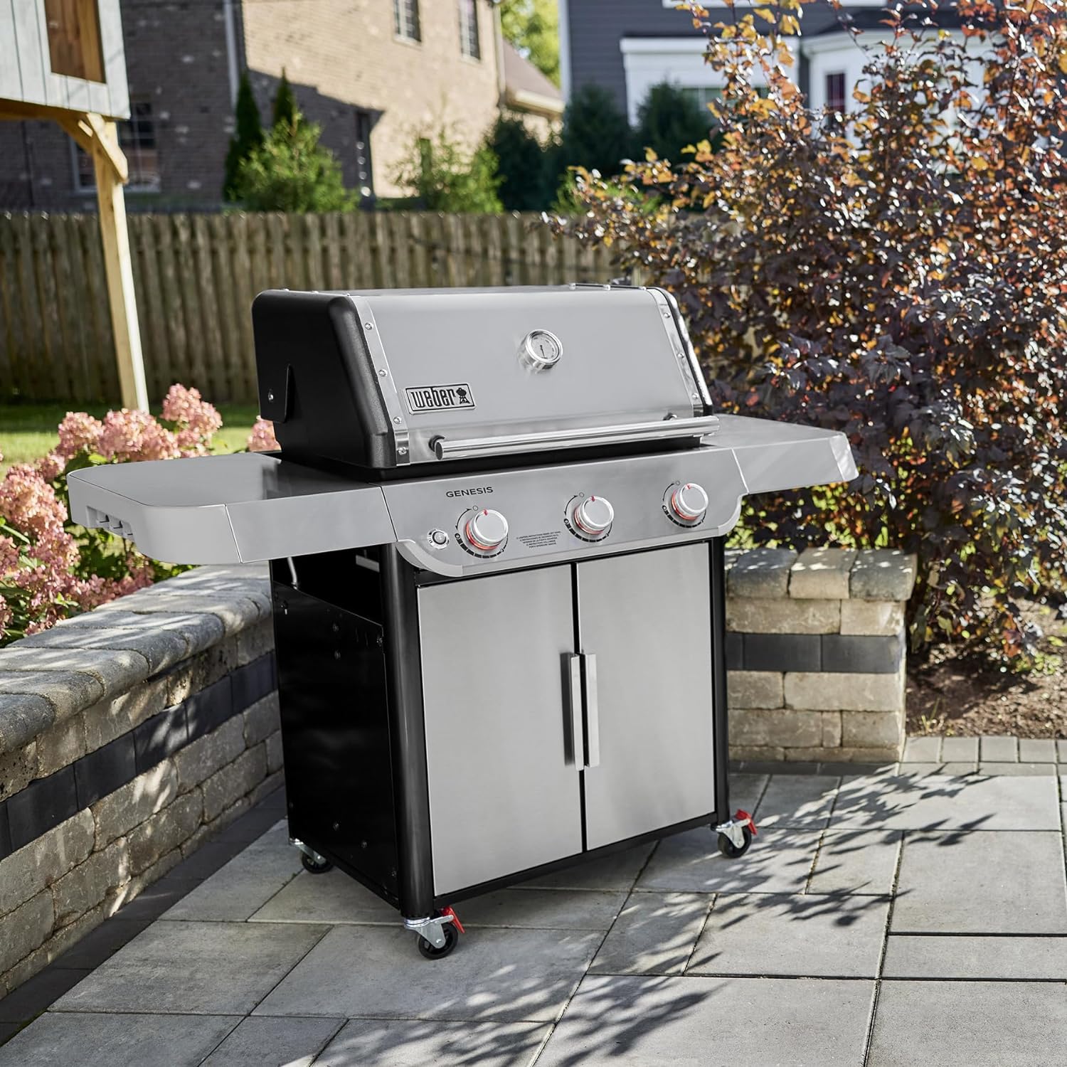 Weber Genesis S-315 Natural Gas Grill for Outdoor Cooking, Stainless Steel, 3 Burners – Stainless Steel Cooking Grates & PureBlu Burners