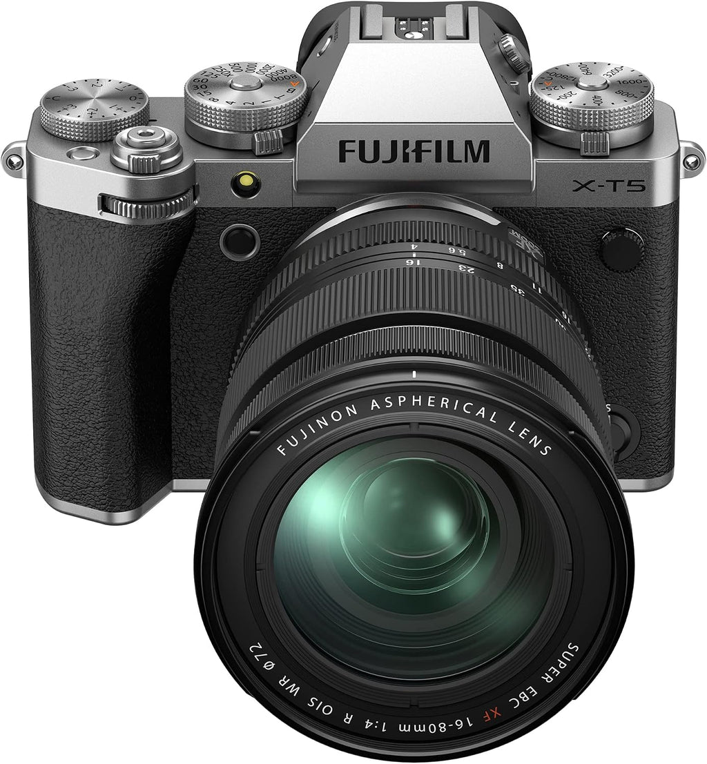 FUJIFILM X-T5 Mirrorless Digital Camera XF16-80mm Lens Kit - Silver
