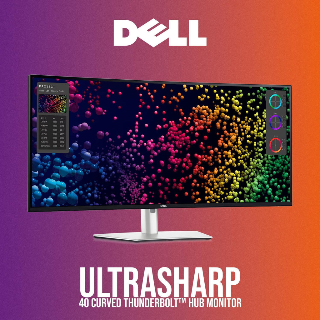 Dell UltraSharp U4025QW 40-Inch Curved Thunderbolt Hub Monitor Bundle with 4-Port USB 3.0 Hub, 8-Feet HDMI Cable, Screen Cleaner, and Extended Mouse Pad (5 Items)