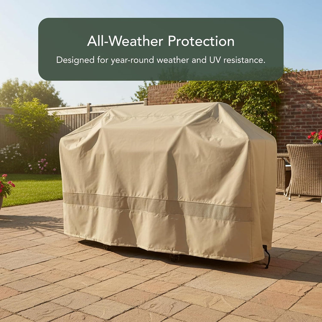 Covermates Elite Island Grill Cover - Weather-Resistant BBQ Grill Protection, Heavy-Duty Outdoor Cover with Mesh Vents for Year-Round All-Weather Durability, 74 Inch, Khaki
