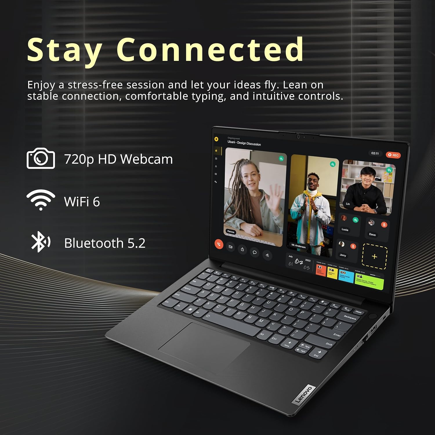 Lenovo V14 14' FHD Business Laptop, Intel i7-13620H, 40GB DDR4 RAM, 2TB Storage(1TB SSD+1TB Docking Station Set), ‎Intel UHD Graphics, 720p HD Camera, Wi-Fi 6, Windows 11 Pro, Black