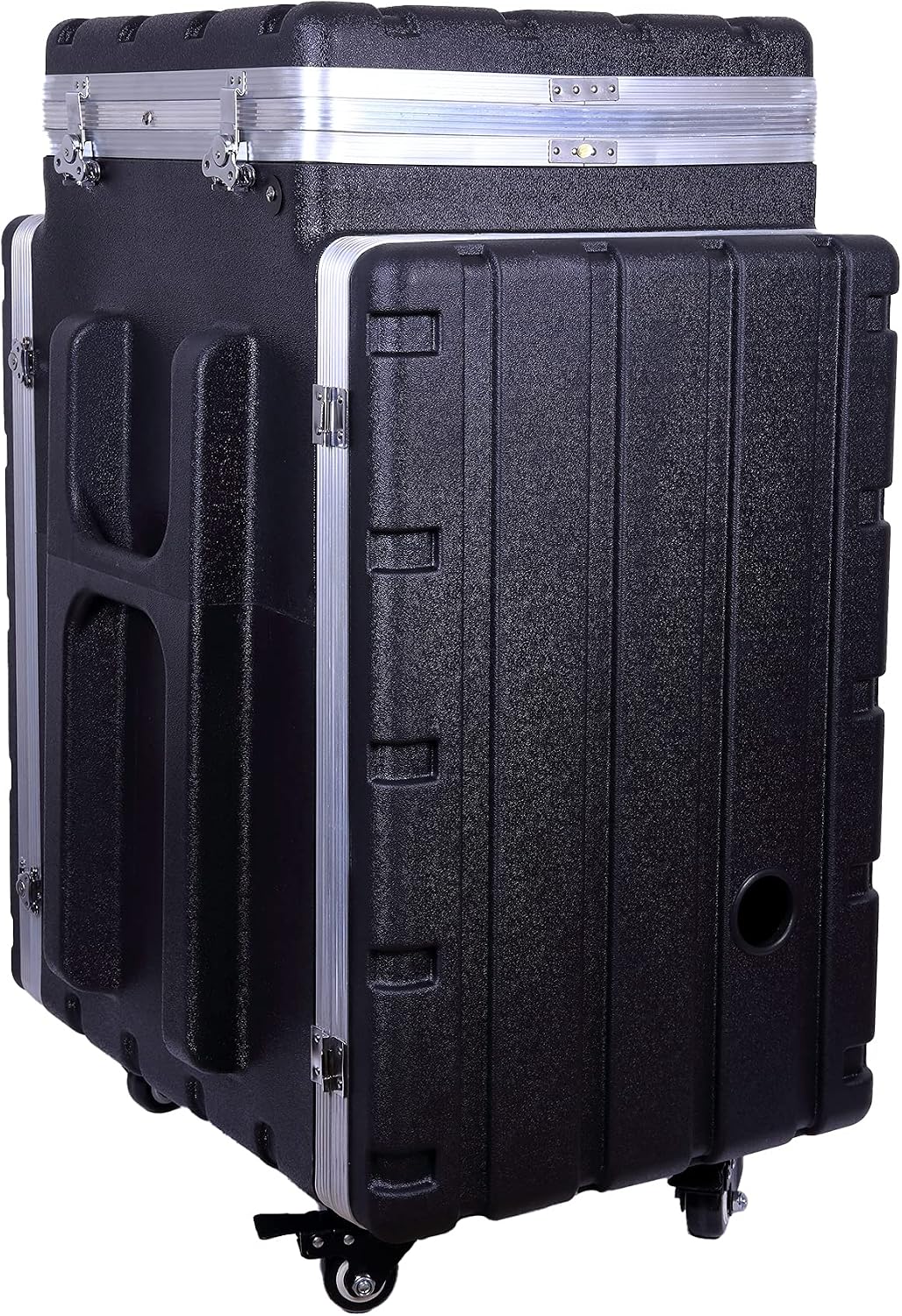 Crossrock Console case with wheels for 10U adjusted rack rail on top,16U front & rear(CRC16MAX/W), Console-10U/16U