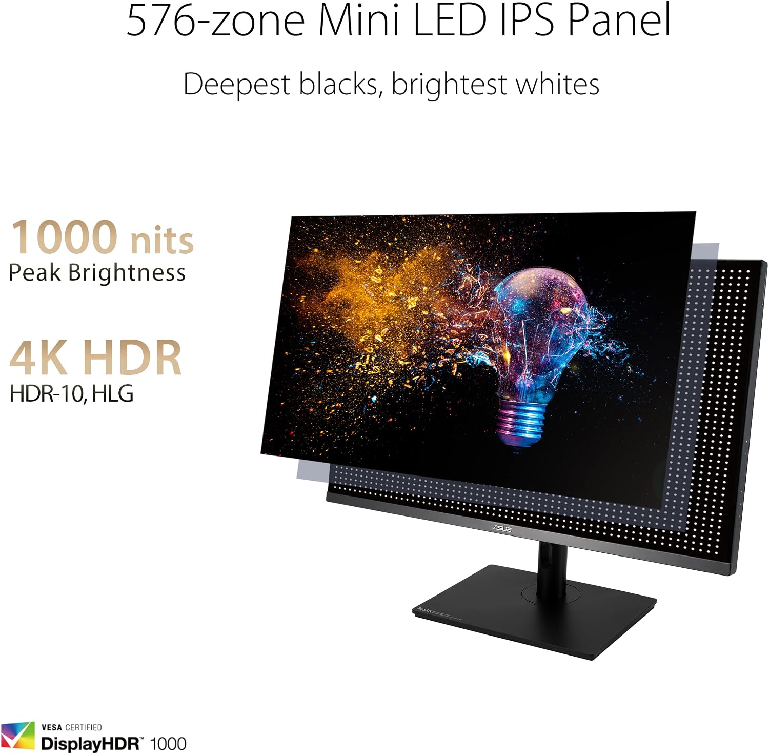 ASUS ProArt Display 32' 4K HDR Computer Monitor (PA32UCR-K) - IPS, 1000nits, ΔE < 1, 98% DCI-P3, 99.5% Adobe RGB, USB-C, HDMI, X-rite i1 Calibrator, Compatible with Laptop & Mac Monitor